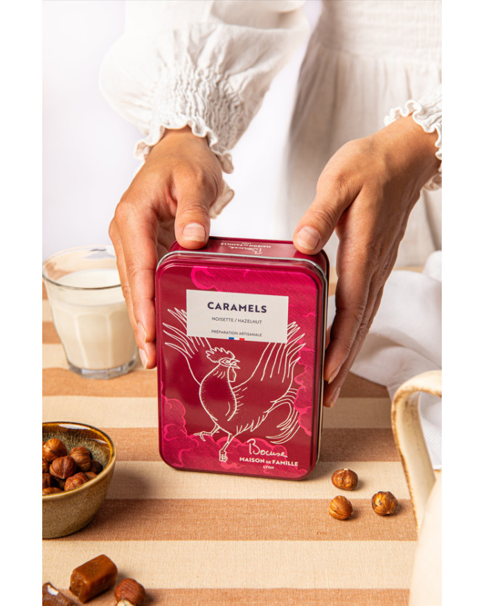 CARAMEL BEURRE SALE & NOISETTE BOITE METAL 150G