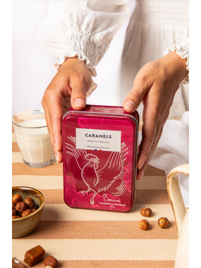 CARAMEL BEURRE SALE & NOISETTE BOITE METAL 150G