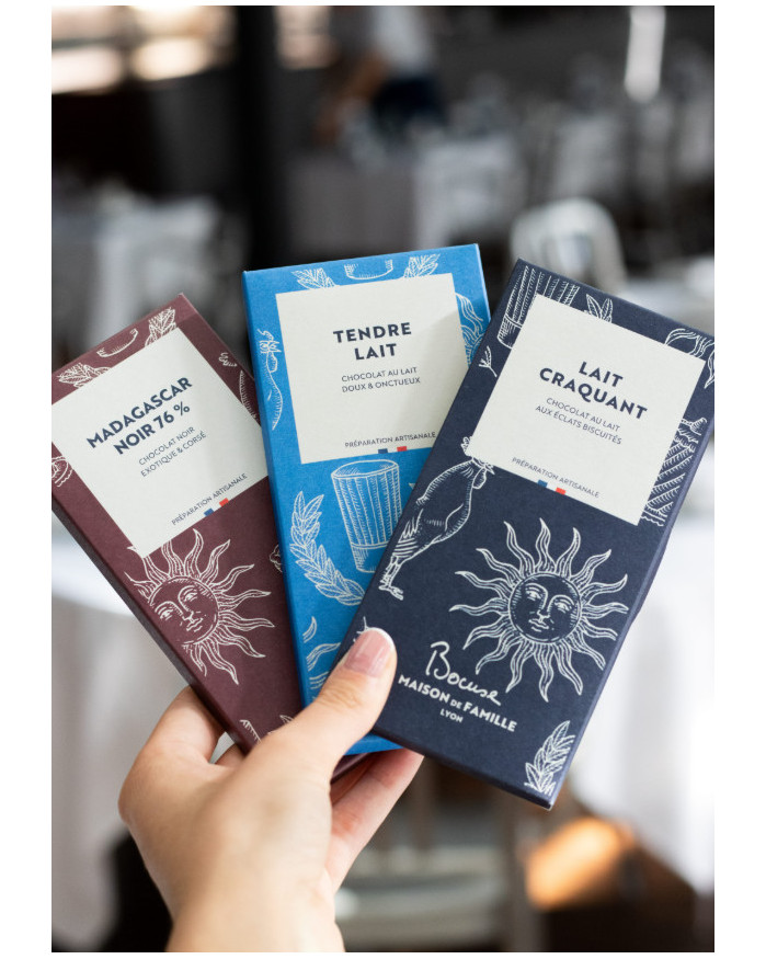 LOT 3 TABLETTES CHOCOLAT BOCUSE (3X70G) 