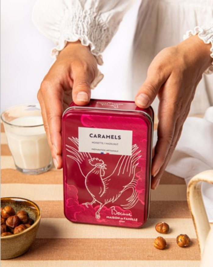 Caramels au beurre salé et noisette - Boite en métal de 150G