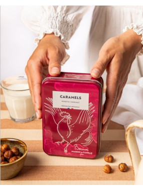 Caramels au beurre salé et noisette - Boite en métal de 150G