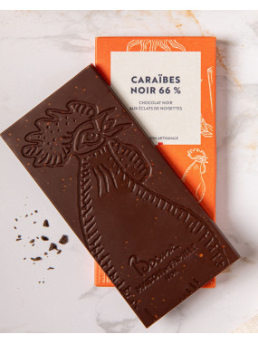 Tablette Chocolat noir Caraïbes & noisettes 66%
