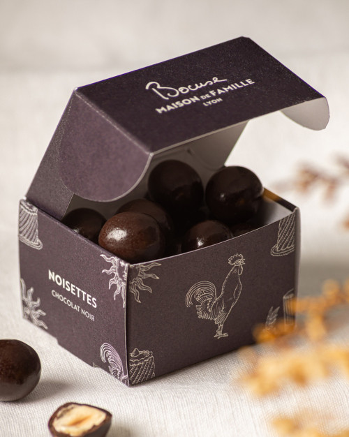 Noisette enrobées de chocolat noir - 70gr