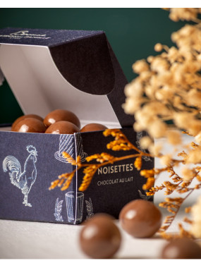 Noisette enrobées de chocolat au lait - 70gr