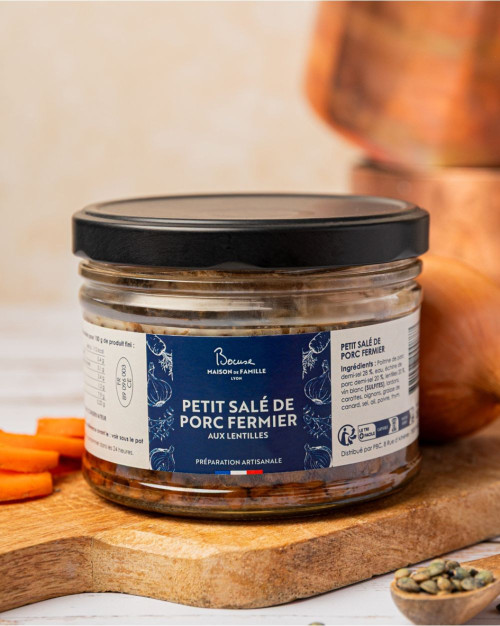 Plat préparé - Petit salé de porc fermier aux lentilles - 350g