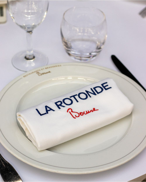 Serviette Brodée Rotonde