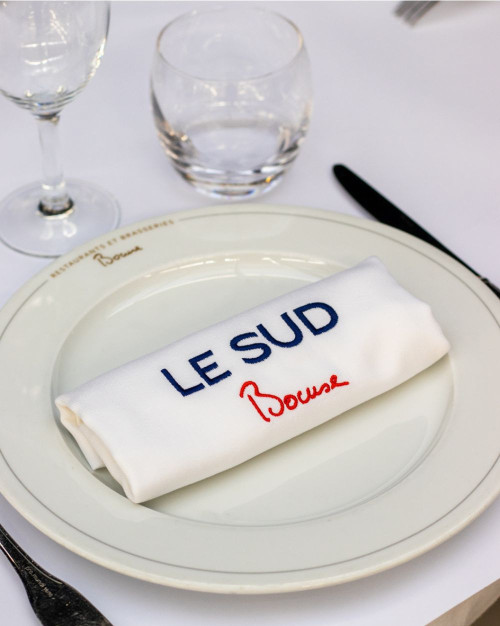 Serviette Brodée Sud